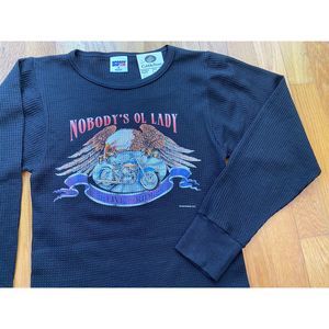Vintage Biker Thermal 90s nobodys lady thermal